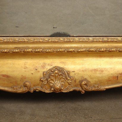 Grand Miroir Bois Doré France XIXe Siècle