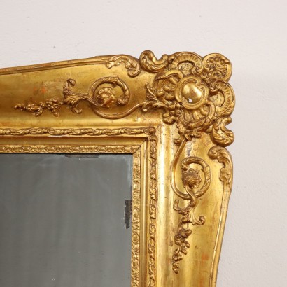 Large Mirror Carved Wood France XIX Century