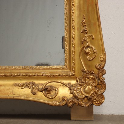 Grand Miroir Bois Doré France XIXe Siècle