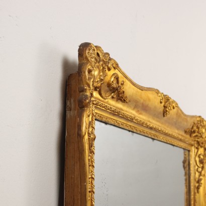 Large Mirror Carved Wood France XIX Century