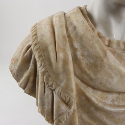 Bust of a Roman Emperor White Marble Italy XX Century