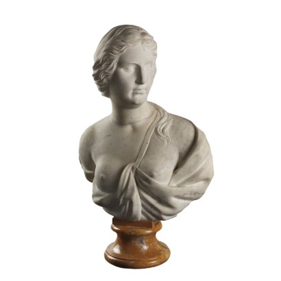 Female Bust White Marble Italy XX Century