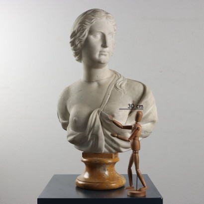 Busto Femminile in Marmo Bianco