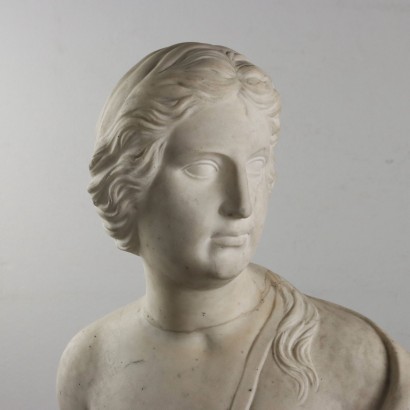 Female Bust White Marble Italy XX Century