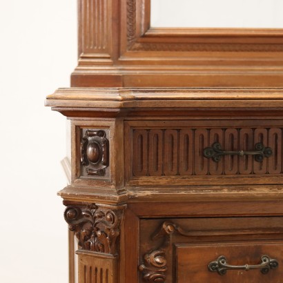 Commode Style Néo-Renaissance Noyer Italie XXe Siècle