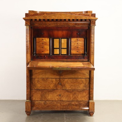 Sécrétaire Biedermeier Walnut Austro-Hungaric Empire XIX Century