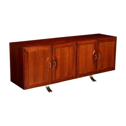 Buffet Attribué à S. Mazza Bois Exotique Italie Années 1960