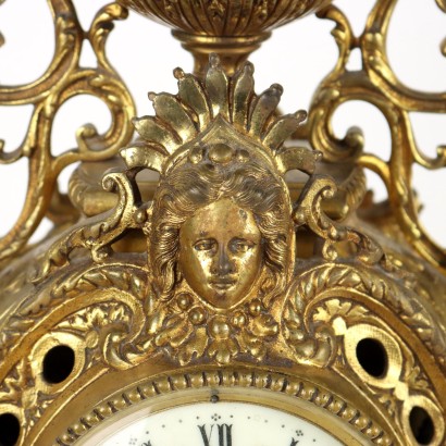 Table Clock Eclecticism Gilded Bronze Europe XIX Century