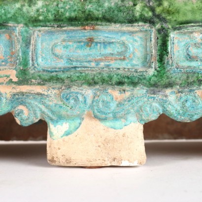 In Scale Temple Glazed Ceramic China Ming Era (1368-1644)