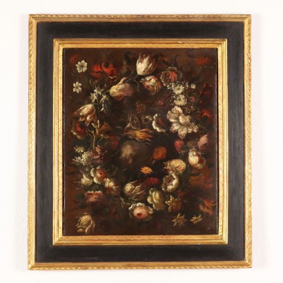 Dipinto Natura Morta con Fiori del XVIII Secolo
