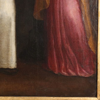 The Capture of St. Thomas Aquinas Oil on Canvas Italy XVII Century