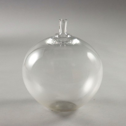 I. Lundin Apfel Vase für Orrefors Glas Schweden 1957