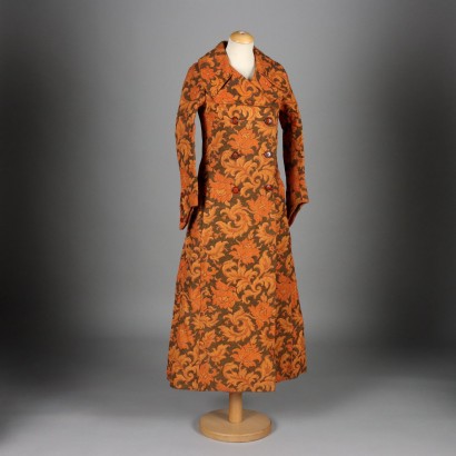 Vintage Floral Coat Cotton Size 4/6 United Kingdom 1960s-1970s