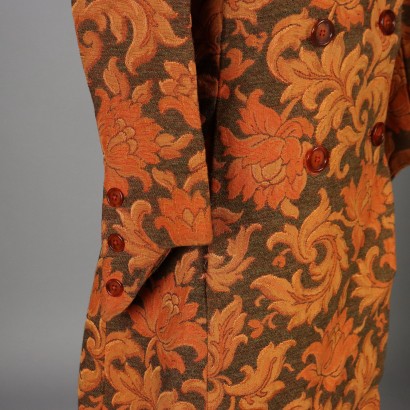Vintage Floral Coat Cotton Size 4/6 United Kingdom 1960s-1970s