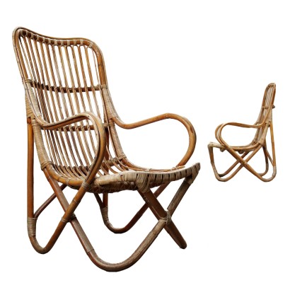 Bamboo armchairs from the 70s