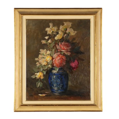 Pintura de Aurelio Catti, Flores en jarrón, Aurelio Catti, Aurelio Catti, Aurelio Catti, Aurelio Catti, Aurelio Catti