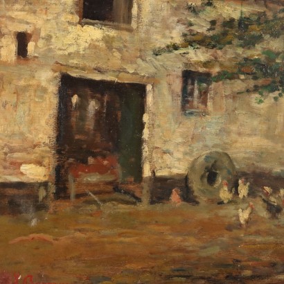 L. Bazzaro Oil on Wooden Hardboard Italy XIX-XX Century