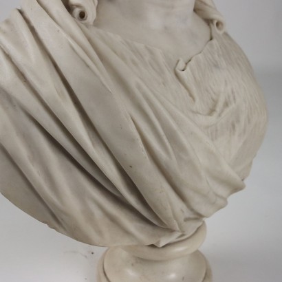 arte, arte italiana, pittura antica italiana,Busto in Marmo Bianco Achille Della Bi