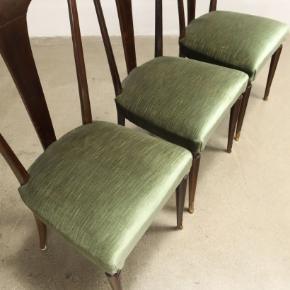 Groupe de 6 Chaises Hêtre Italie Années 1950-1960