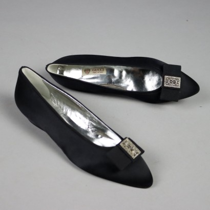 Vintage Gucci Ballerina Satin Size 7 Italy 1990s