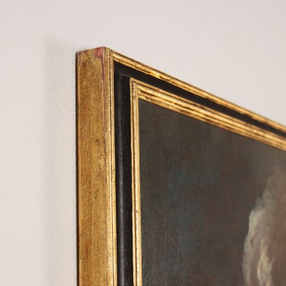 arte, arte italiana, pittura antica italiana,Dipinto con Mare in Burrasca,Marco Ricci