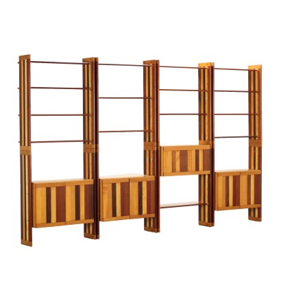 Bookcase Various Wood Essences Italy 1970s-1980s