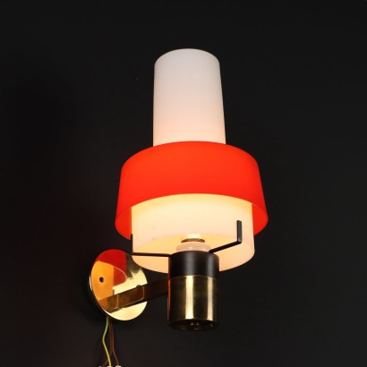 Lampe Stilnovo Verre Opalin Italie Années 1960