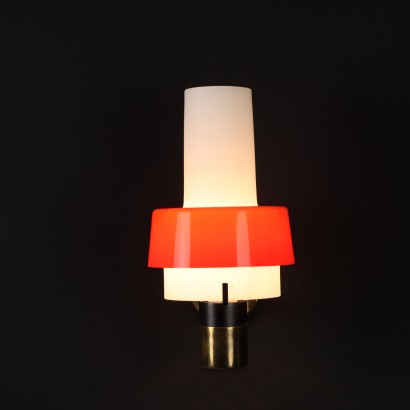 Lampe Stilnovo Verre Opalin Italie Années 1960