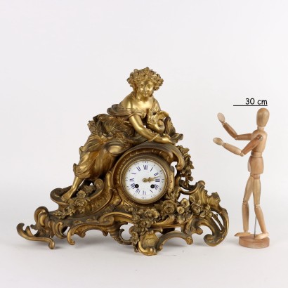 Orologio da Appoggio in Bronzo Dorato