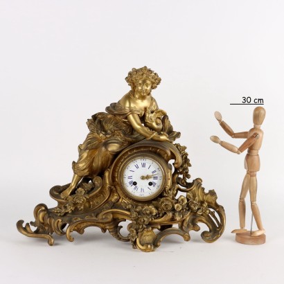 Reloj de Soporte en Bronce Dorado