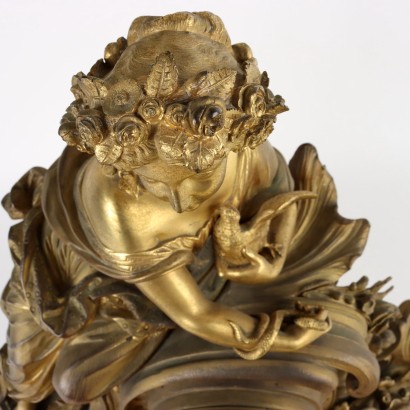 Orologio da Appoggio in Bronzo Dorato