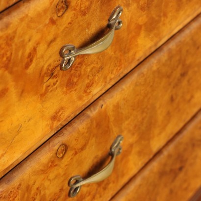 Chest of Drawers Burl Veneer Italy 1950s-1960s