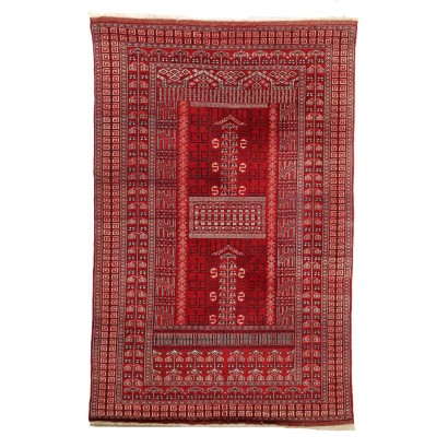 Antiquitäten, Teppich, Antiquitätenteppich, Antikteppich, Antikteppich, Neoklassizistischer Teppich, 900er Teppich, Bukhara-Teppich - Pakistan