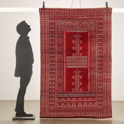 Antiquitäten, Teppich, Antiquitätenteppich, Antikteppich, Antikteppich, Neoklassizistischer Teppich, 900er Teppich, Bukhara-Teppich - Pakistan