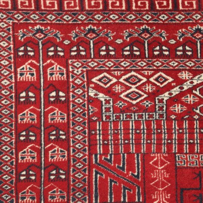 Antiquitäten, Teppich, Antiquitätenteppich, Antikteppich, Antikteppich, Neoklassizistischer Teppich, 900er Teppich, Bukhara-Teppich - Pakistan