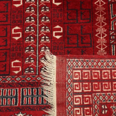 Antiquitäten, Teppich, Antiquitätenteppich, Antikteppich, Antikteppich, Neoklassizistischer Teppich, 900er Teppich, Bukhara-Teppich - Pakistan