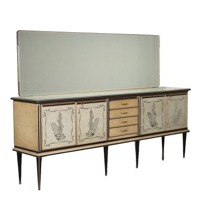 Buffet U. Mascagni Bois Italie Années 1950-1960