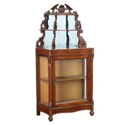 Showcase Umbertino Style Walnut Italy XIX Century