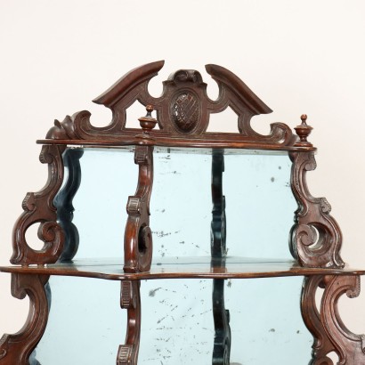 Showcase Umbertino Style Walnut Italy XIX Century