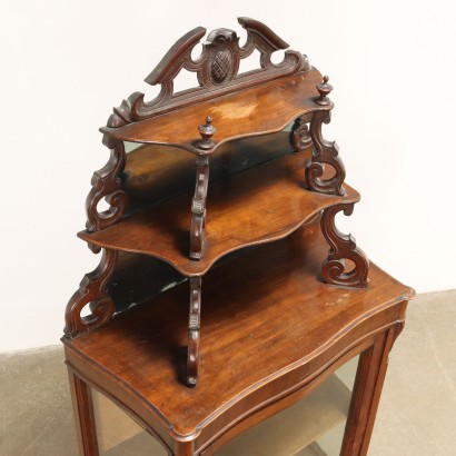 Showcase Umbertino Style Walnut Italy XIX Century