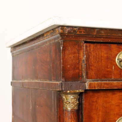 Chest of Drawers Empire Walnut Italy XIX Century