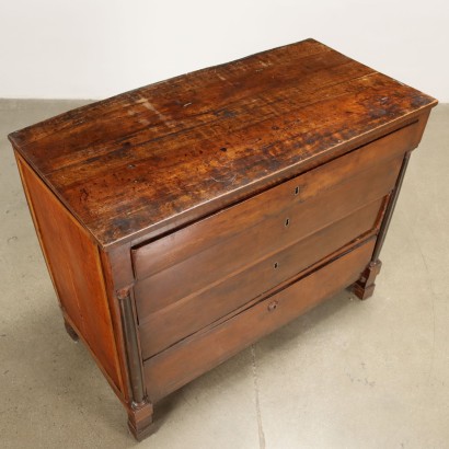 Chest of Drawers Empire Walnut Italy XIX Century