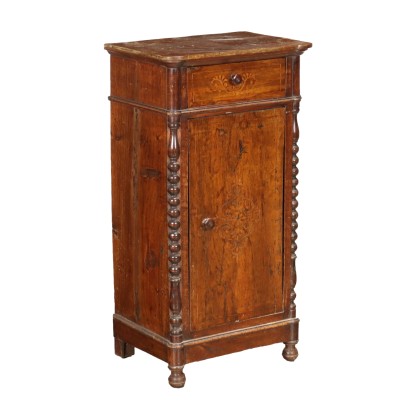 Bedside Table Louis Philippe Walnut Italy XIX Century