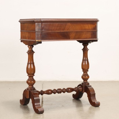 Working Table Umbertino Style Walnut Italy XIX Century