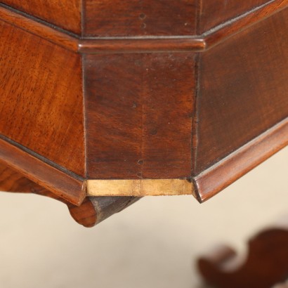 Working Table Umbertino Style Walnut Italy XIX Century