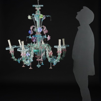 Chandelier Murano Glass Italy XX Century