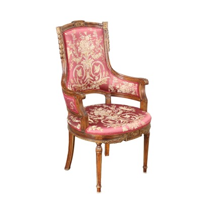 Armchair Neoclassical Style Beech Italy XX Century