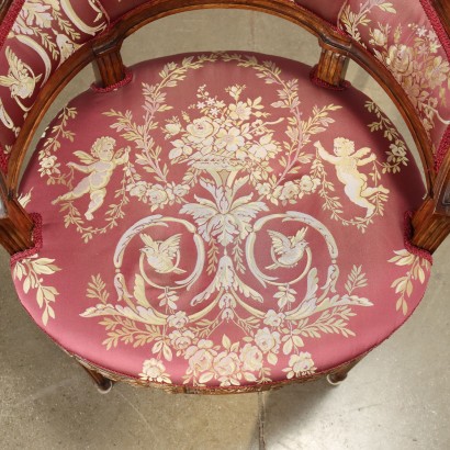 Fauteuil Style Néoclassique Hêtre Italie XXe Siècle