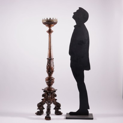 Candelabra Elm Wood Italy XIX Century