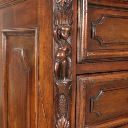 Chest of Drawers Baroque Walnut Italy XVIII Century